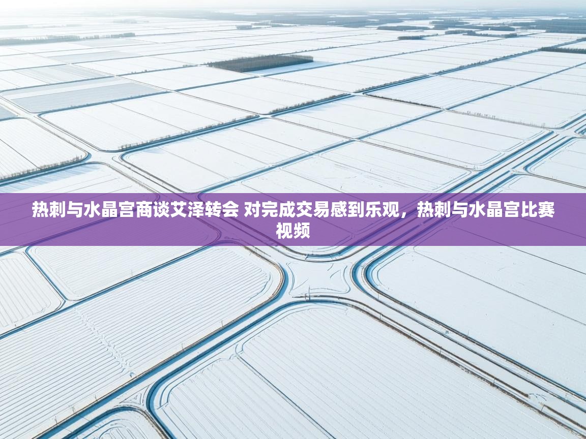 爱游戏体育下载-热刺与水晶宫商谈艾泽转会 对完成交易感到乐观,热刺与水晶宫比赛视频 第1张